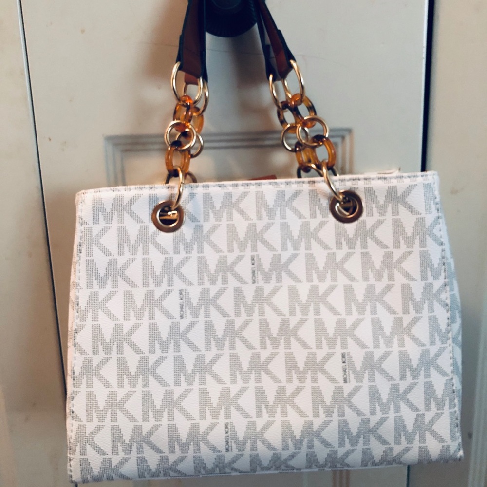 NWOT White Michael Kors Purse